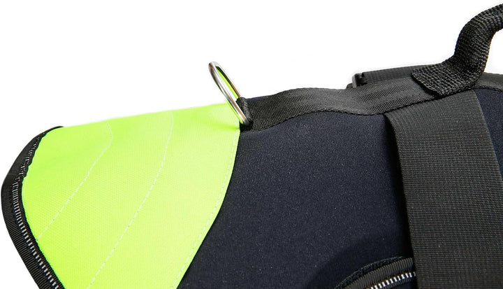 Julius-K9, IDC Multifunktionale Hundeweste 3in1, Grösse: XL, Schwarz und Neon XL Schwarz und UV Oran