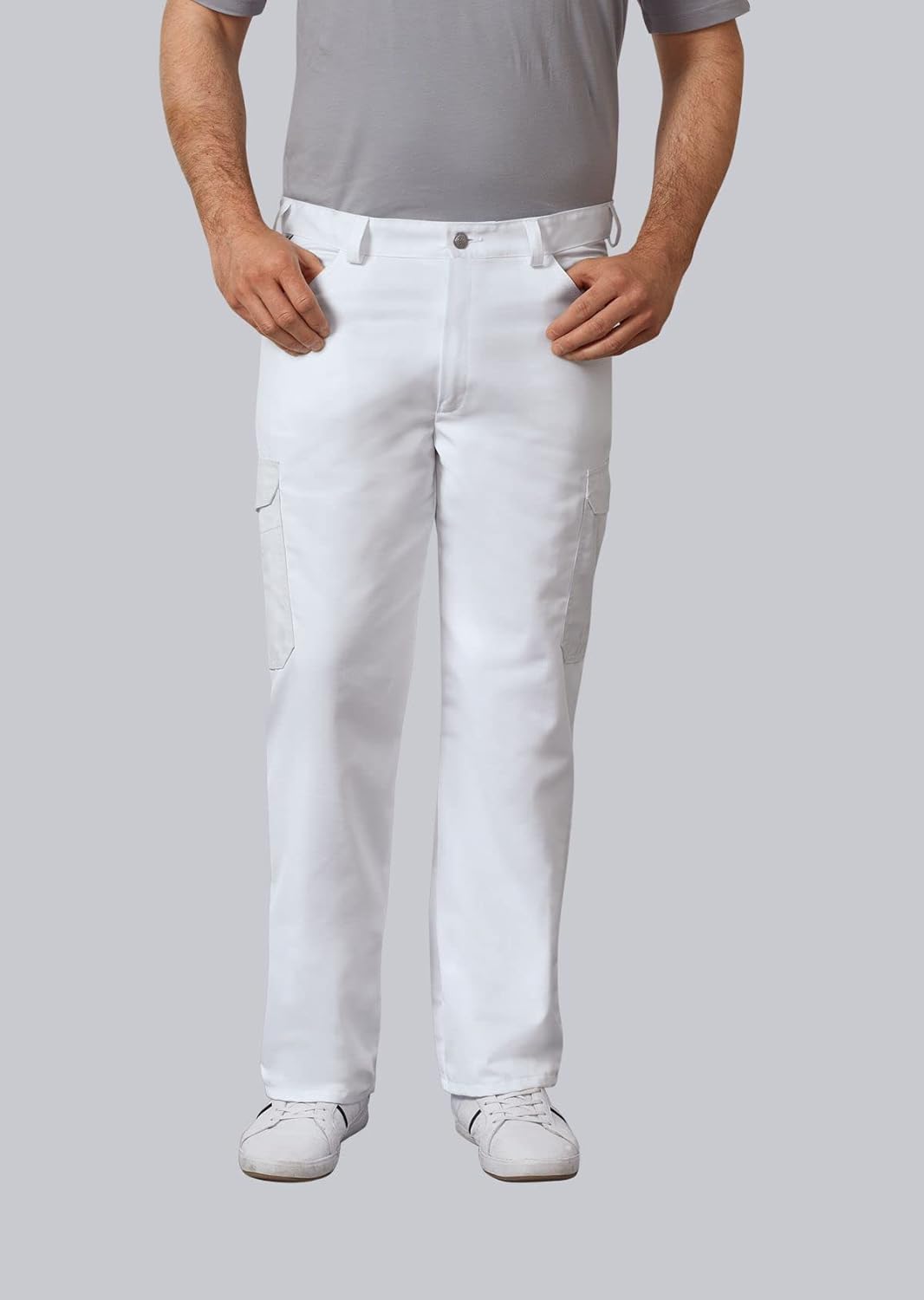 BP 1641-558-21-Sl Unisex-Jeans, Jeans-Stil mit mehreren Taschen, 245,00 g/m² Stoffmischung, weiss, S