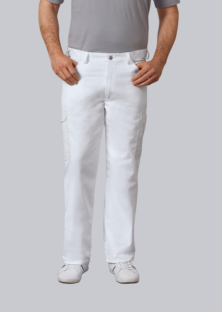 BP 1641-558-21-Mn Unisex-Jeans, Jeans-Stil mit mehreren Taschen, 245,00 g/m² Stoffmischung, weiss, M