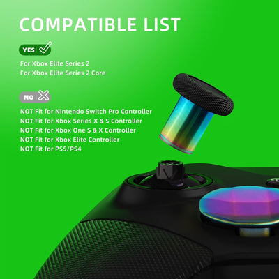 eXtremeRate 13 in 1 Metall Tasten Set für Xbox Elite Series 2 Controller, Megnetic Thumbsticks/D-Pad