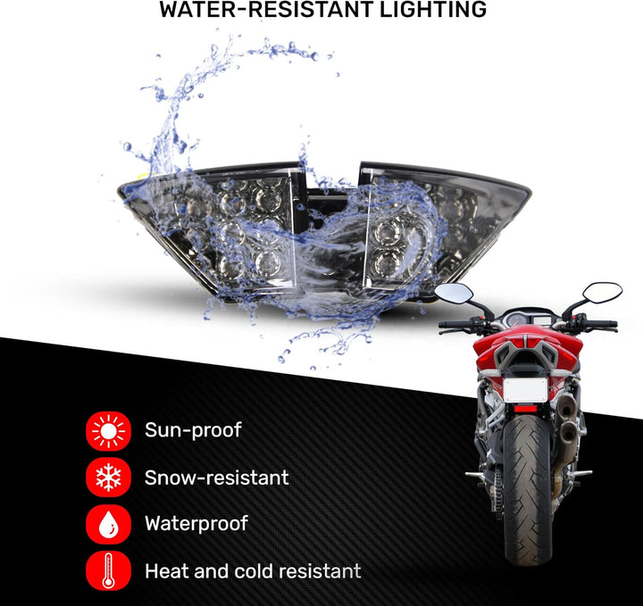 avdb-moto LED-Bremslicht mit integrierten Blinker kompatibel mit MV Agusta F4 Brutale 2010/2016 (Kla
