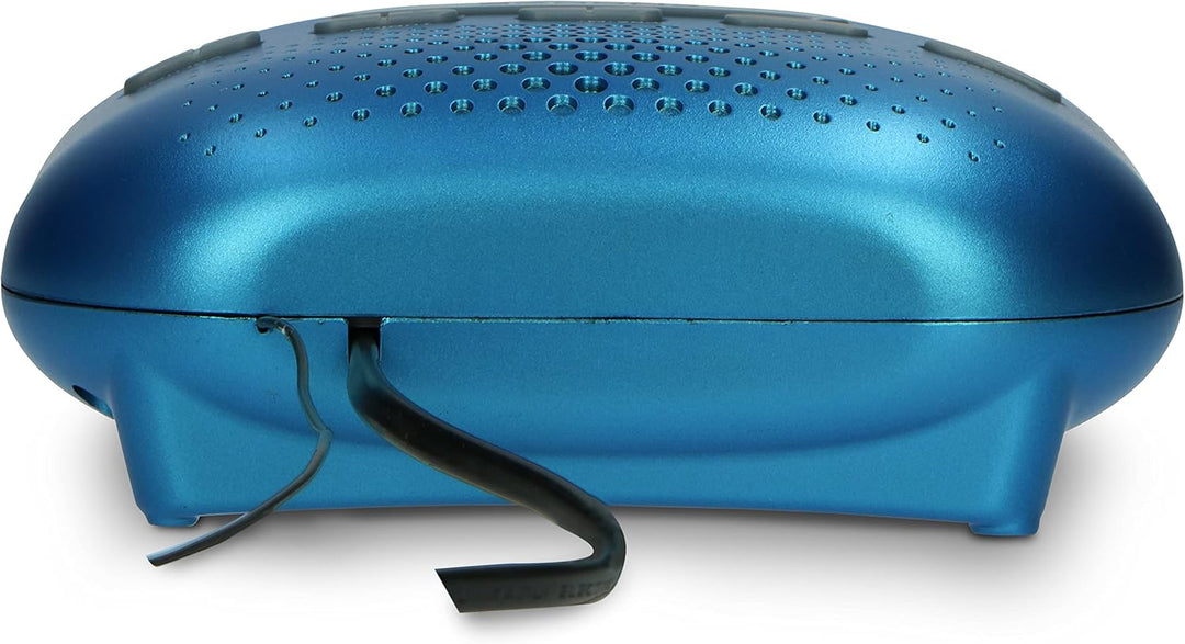 Ices ICR-210 Blue - FM Uhrenradio - Radiowecker mit 2 Weckzeiten - PLL FM - Schlummerfunktion - Slee