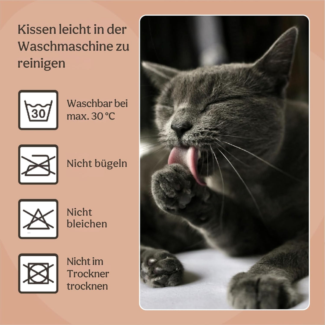 Rosewood 03081 superweiches Teddybär-Katzenbett in Luxusausführung, 38 x 38 cm, grau, grau