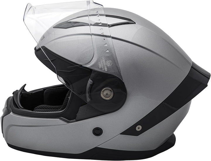 Integralhelm Motorradhelm Rollerhelm Anti-Kratz-Visier Touring Sport 59-60 cm ( L) Silber, 59-60 cm