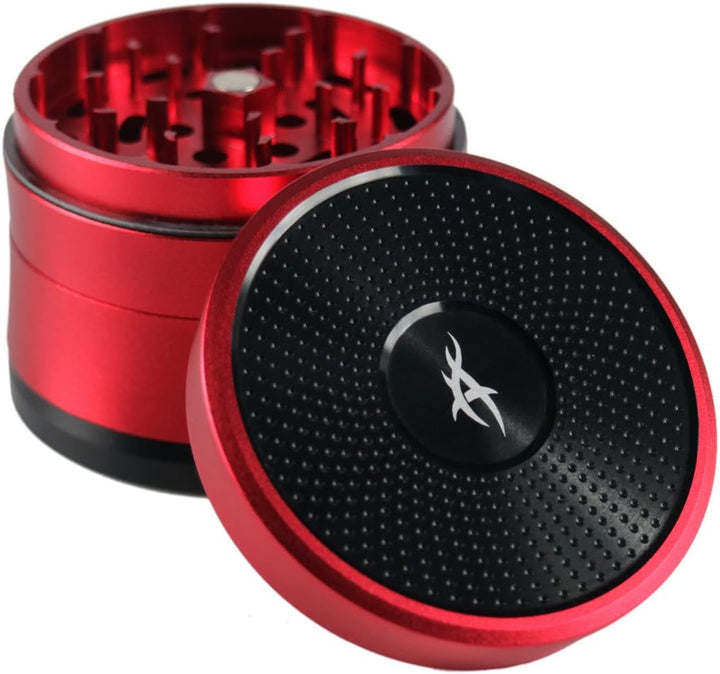 62 mm solinder Kräutermühle 4 Teilen von nach Grow 62 mm rot, Rot