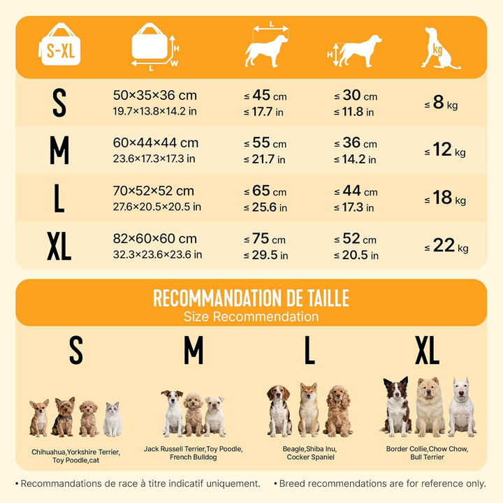 VOUNOT Hundebox faltbar, Transportbox Katze Hunde, Hundetasche, Oxford-Gewebe, Netzstoff, Atmungsakt