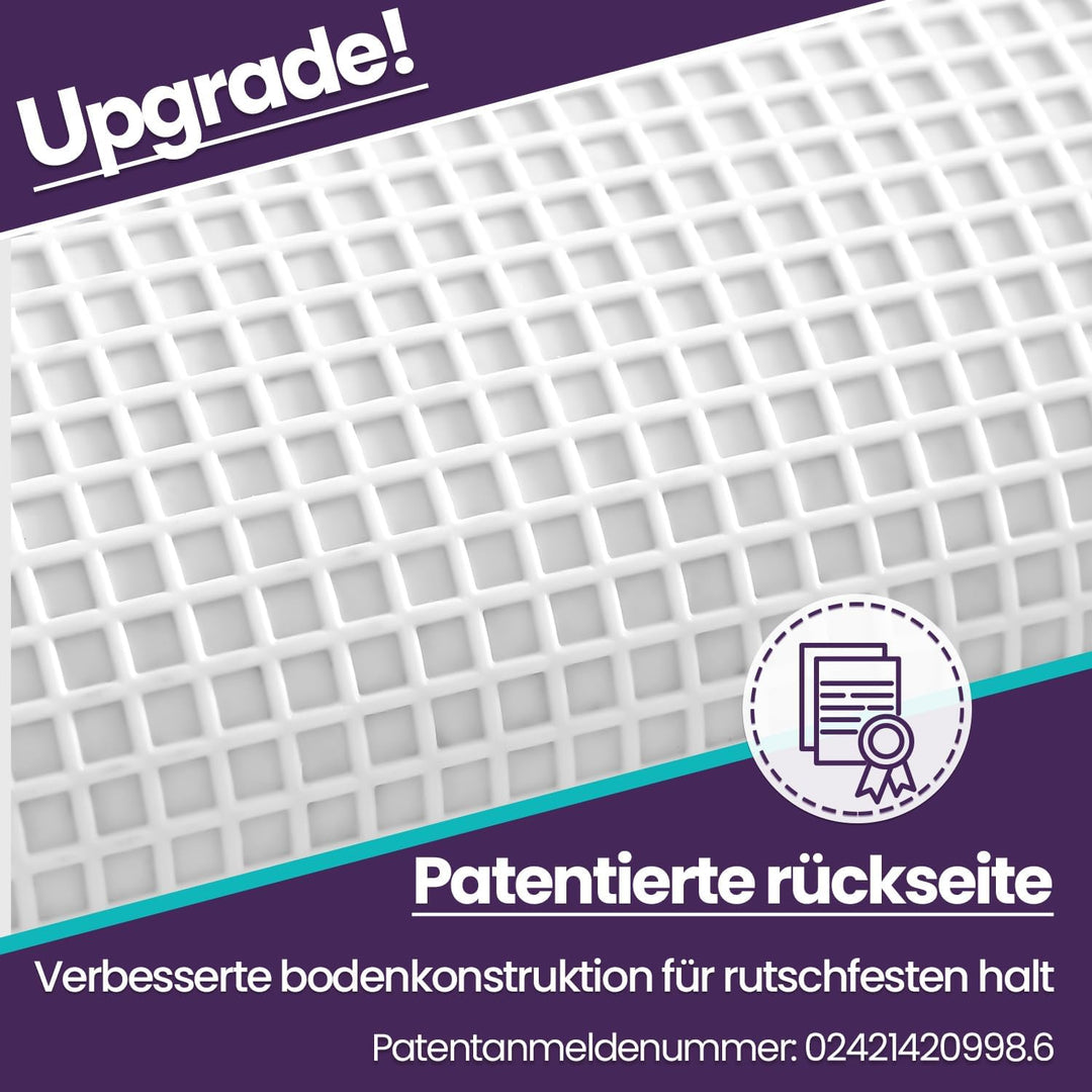 DEXI Badematte rutschfest 44 x 76 cm, waschbar Badezimmerteppich weich Badteppich Mikrofaser Saugfäh
