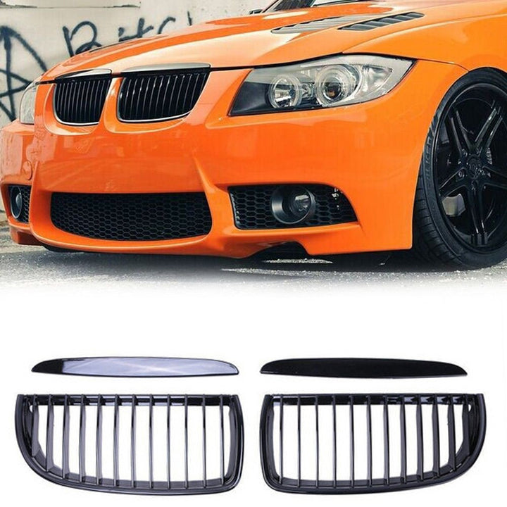 Schwarzer Frontnierengrillgrill für E90 E91 Limousine 2005-2008 4 Door, Schwarzer