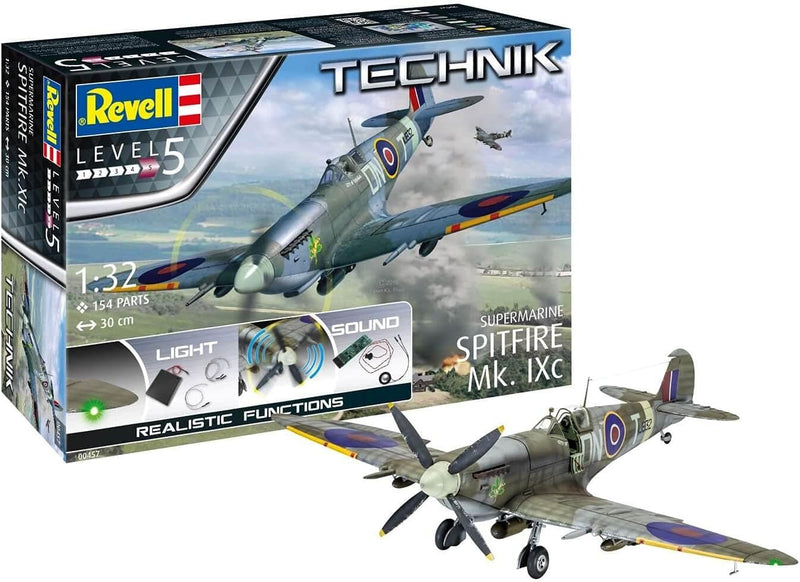 Revell 457 Supermarine Spitfire Mk.IXc-Tech Zubehör, Unlackiert