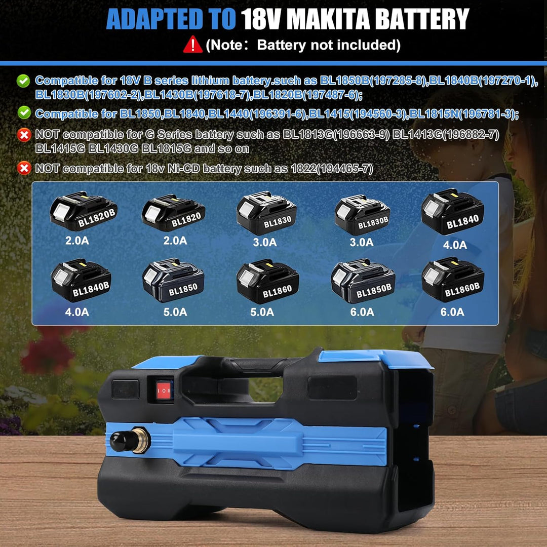 Wasserpumpe Kompatibel Mit Makita 18 V Akku, Elektrische Gartenpumpe, Kabellose Tragbare Selbstansau