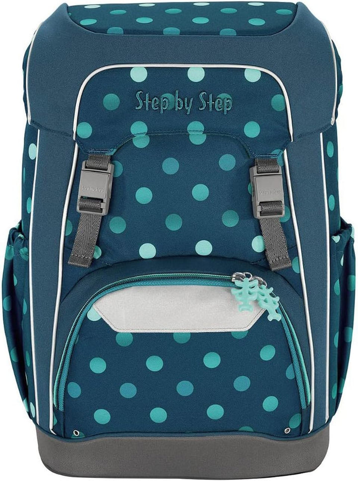 Step by Step Giant Schulranzen-Set Chameleon Joshy, 5-teilig, türkis, ergonomischer Tornister mit Re