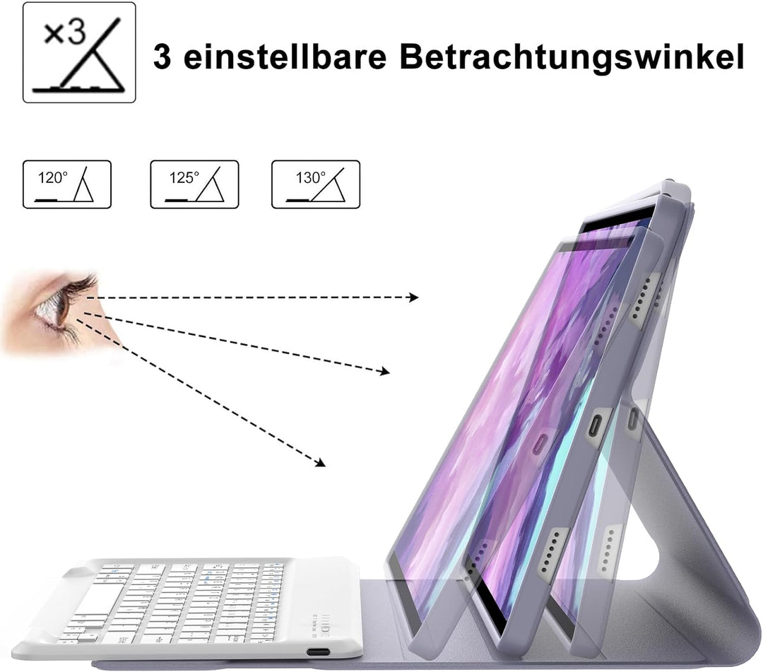 FOGARI Tastatur Hülle für Honor Magic Pad 2 Tablet 12,3 Zoll, Deutscher QWERTZ Tastatur mit Magnetis
