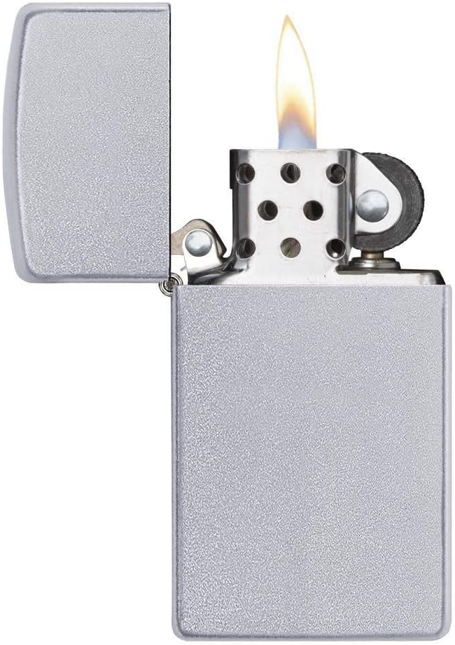 Zippo 1605 60001179 Satin Finish Slim Feuerzeug, Messing, Satin Finish