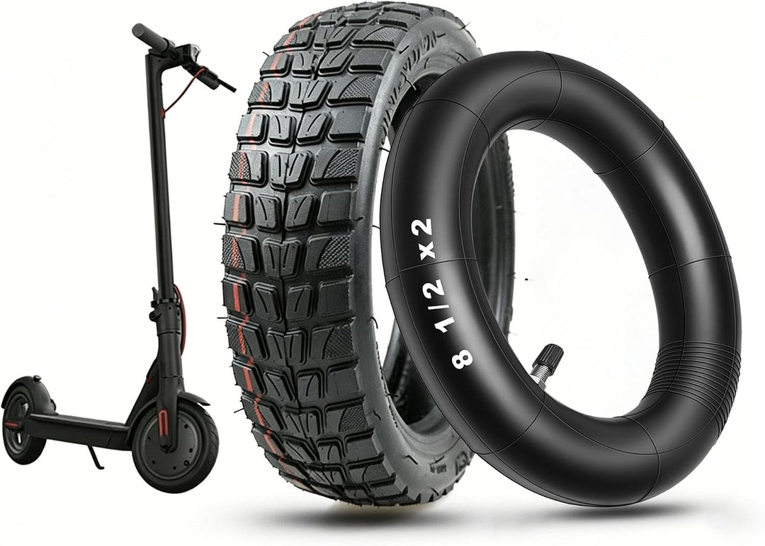 50/75-6.1 Reifen und Schlauch Verstärkt Komplettset, Offroad E Scooter Reifen 8 1/2 x2 mit Schlauch