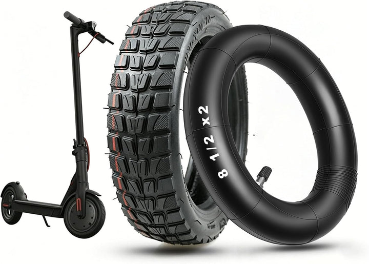 50/75-6.1 Reifen und Schlauch Verstärkt Komplettset, Offroad E Scooter Reifen 8 1/2 x2 mit Schlauch