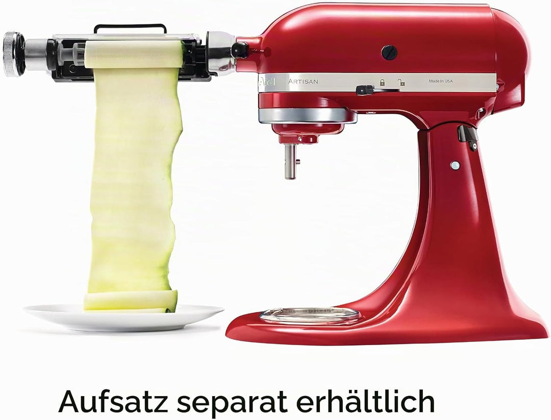 KitchenAid KSMSCA Vegetable Sheet Cutter, Aluminium, Red Einzelbett, Einzelbett
