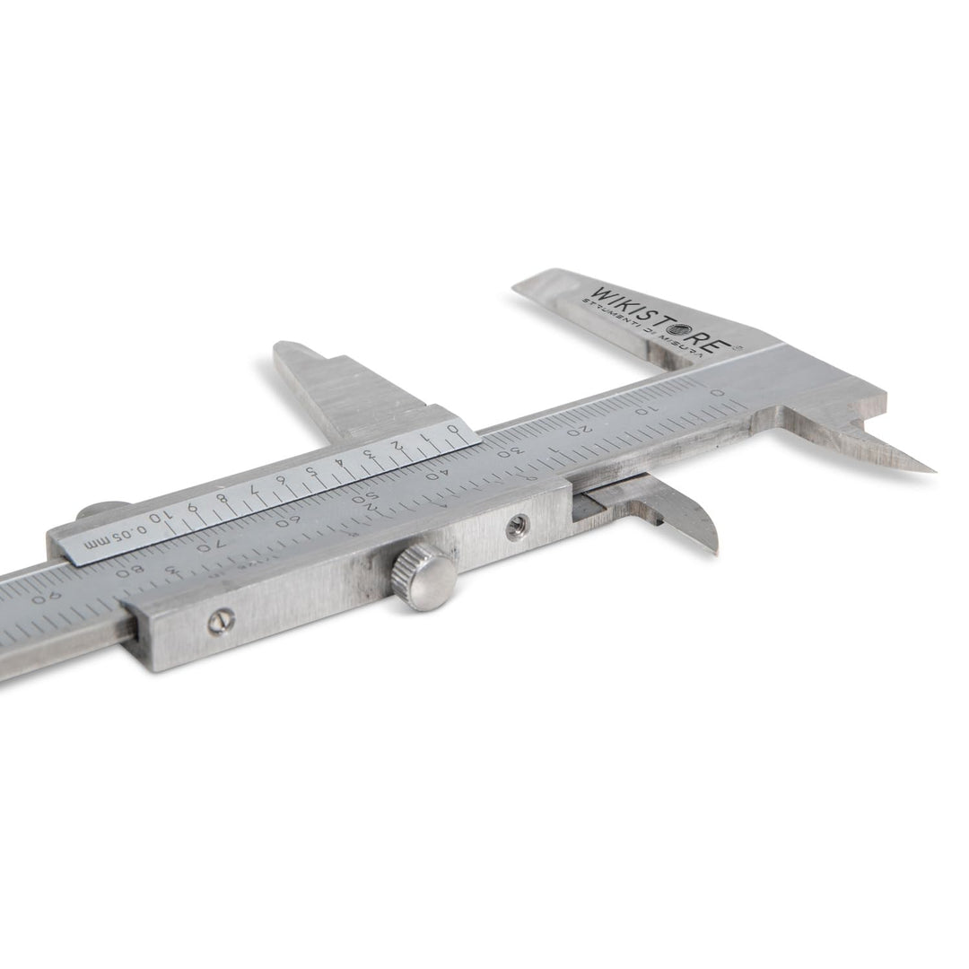 WIKISTORE TASCHEN MESSSCHIEBER MONOBLOCK 150 mm, Ventesimal-Bremssattel mit 40-mm-Backen, Schraubver