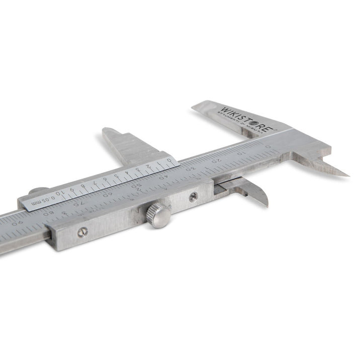 WIKISTORE TASCHEN MESSSCHIEBER MONOBLOCK 150 mm, Ventesimal-Bremssattel mit 40-mm-Backen, Schraubver