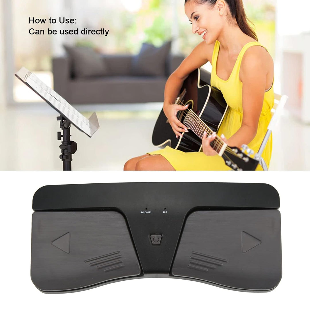 Page Turner Pedal für Tablets, Kabelloses Fusspedal Musik Page Turner für IOS, für Android, Batterie
