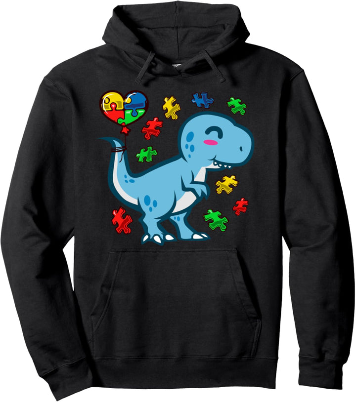 Autismus-Bewusstsein, T-Rex Tyrannosaurus Rex Dinosaurier Pullover Hoodie
