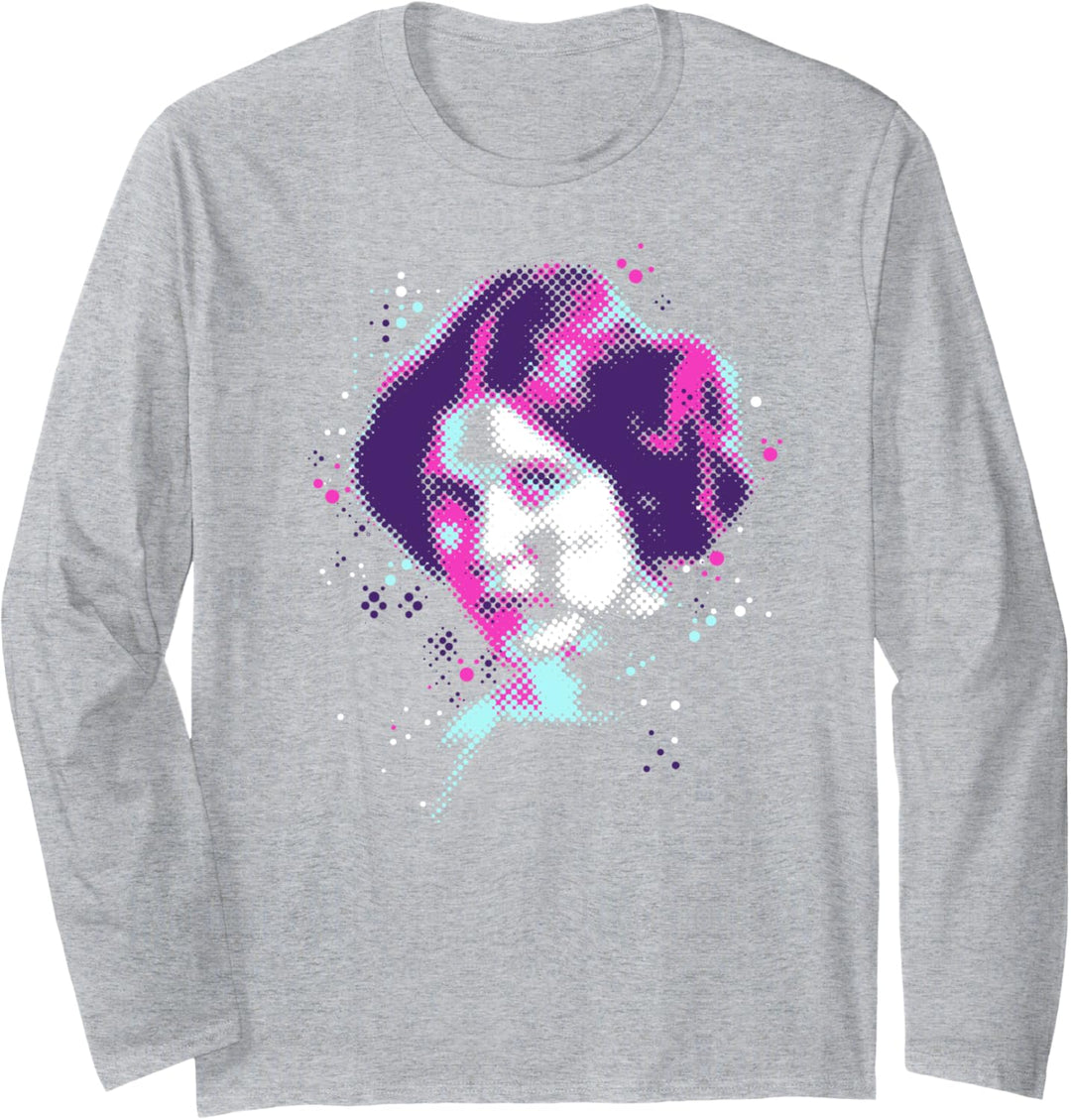 Star Wars Princess Leia Pixelated Head Shot Langarmshirt