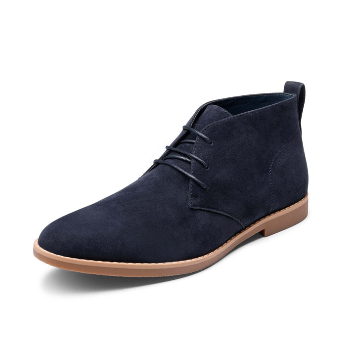 Bruno Marc Herren Chukka Stiefel Desert Boots Suede Leder Schnürstiefel Stiefeletten 45 EU Blau, 45
