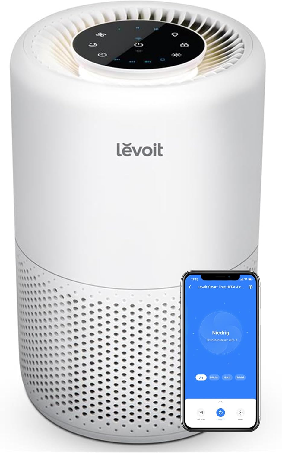 LEVOIT Luftreiniger 3-in-1 HEPA Filter, Luftfilter gegen Schimmel, Staub, Pollen & Gerüche, Air Puri