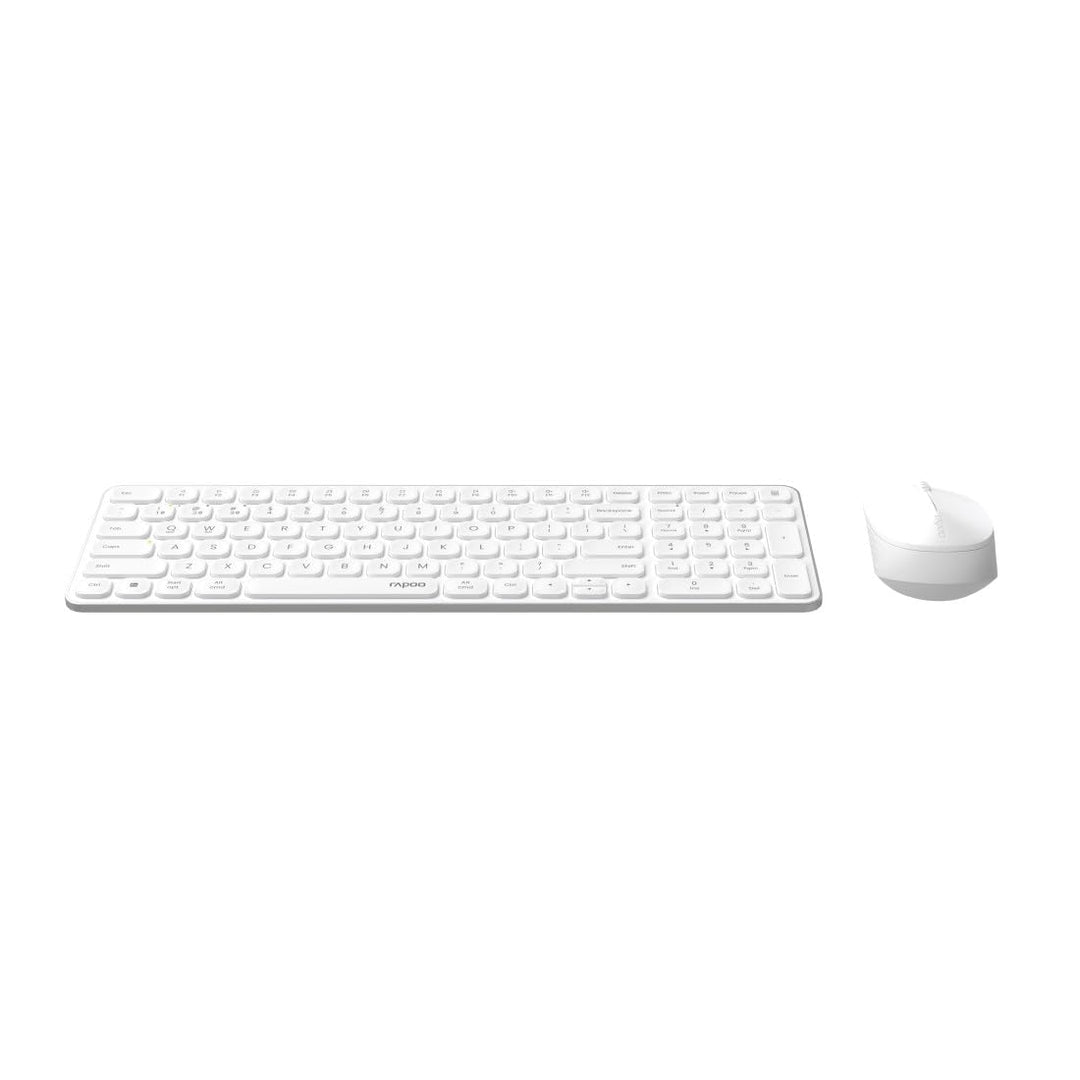 Rapoo Bluetooth Tastatur Maus Set Kabellos 9710M QWERTZ Wireless Computertastatur Mouse Schnurlos Fu