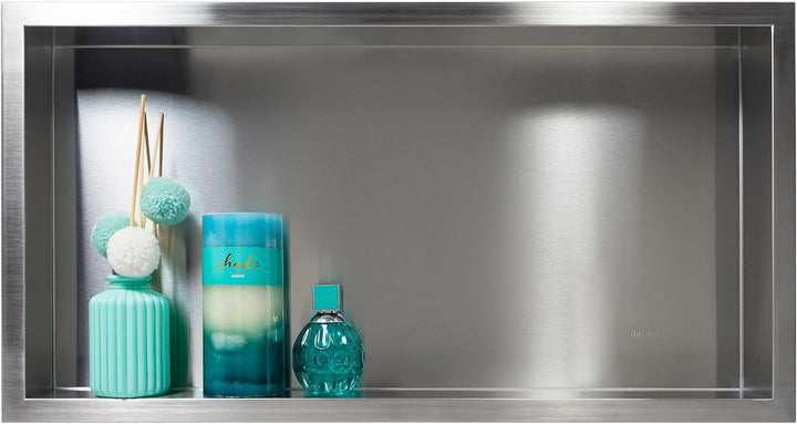 Balneo Wall-Box ONE wandnische dusche zum Badezimmer Edelstahl Duschnische 60x20x10 cm, wasserdicht
