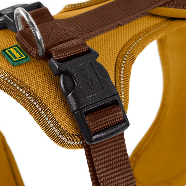 HUNTER NEOPREN Hundegeschirr, Nylon, gepolstert mit Neopren, M/1 53 - 65 cm, braun/caramel braun/car