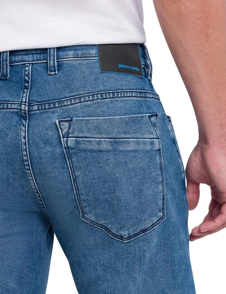 Pierre Cardin Herren Antibes Jeans 30W / 30L Ocean Blue Used Whisker, 30W / 30L Ocean Blue Used Whis