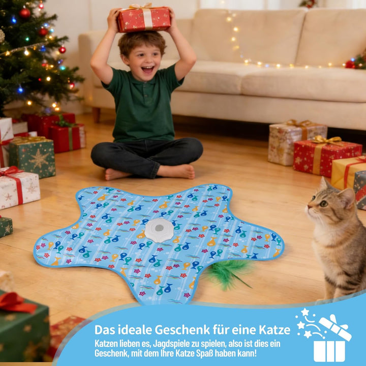 Interaktives Katzenspielzeug Selbstbeschäftigung, Katzenspielzeug Elektrisch mit Versteckspiel, Bewe