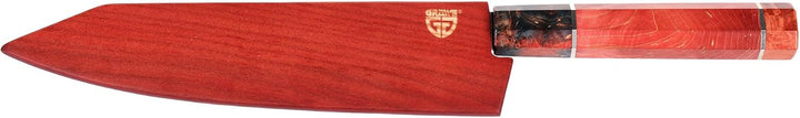 GRÄWE Damastmesser Signature, Grosses Messer aus Damaststahl, Super Scharf, Damaszener Santokumesser
