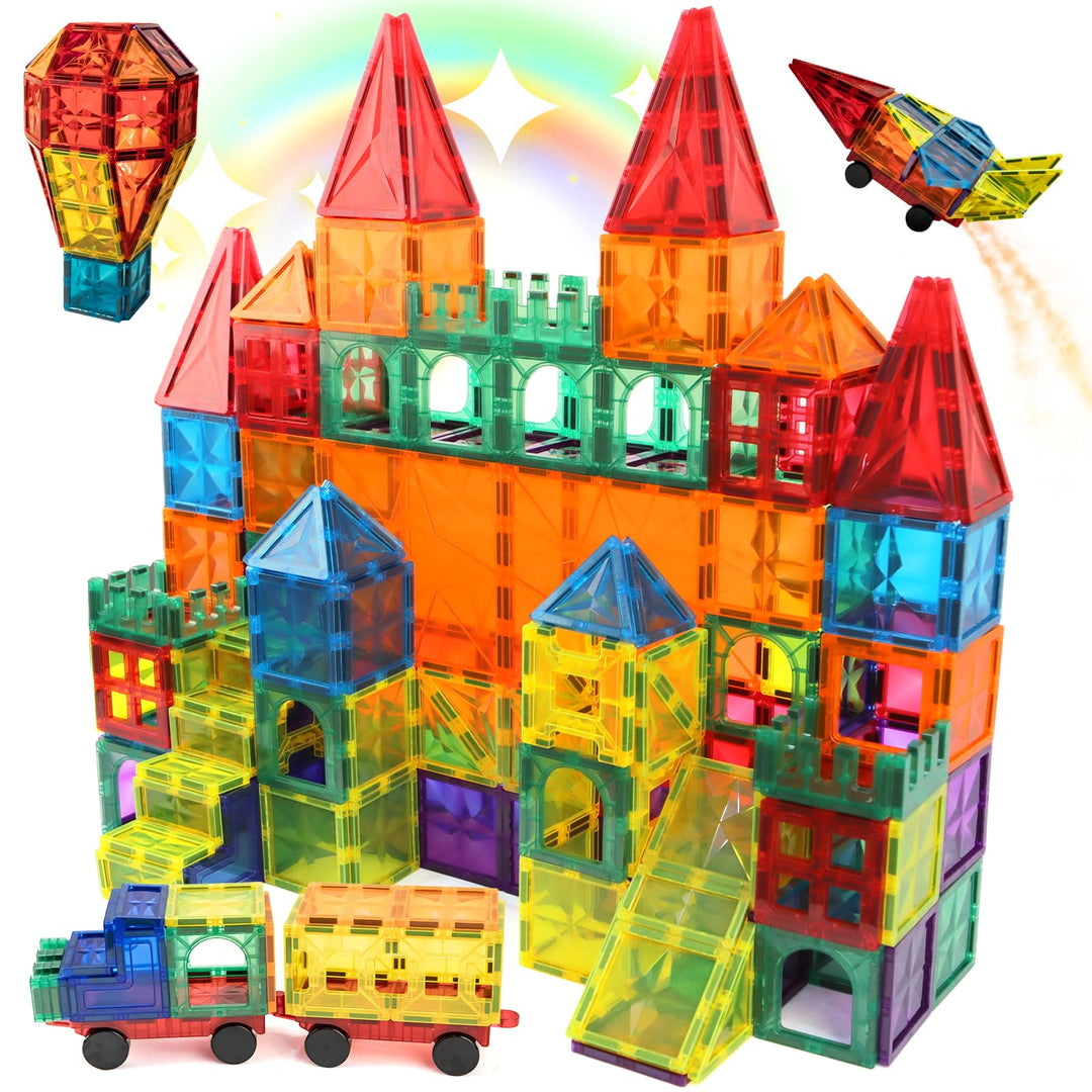Magnetische Bausteine 116 Teile Kinderspielzeug Magnetspielzeug STEM-Magnetblöcke Magneten Kinder Ba