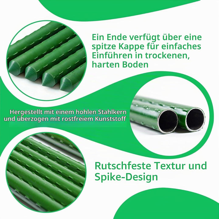 30 X Pflanzstäbe 40cm zum Verlängern, Rankstäbe &amp; Tomatenstangen als stabile Kletterhilfe für Pflanz
