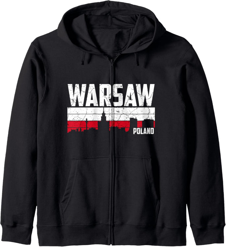 Mein Warschau Skyline Heimat Stadt Souvenir Kapuzenjacke