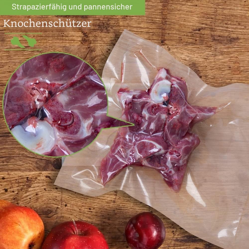 VacFreKep 200 Beutel 15x25cm Vakuumier Beutel Vakuumbeutel für Lebensmittel,BPA-Frei Sous Vide Vakuu