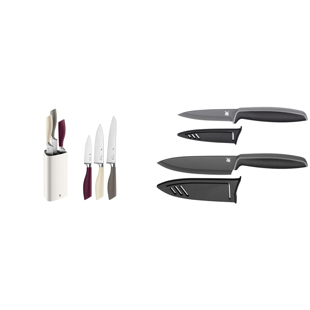 WMF ElementsJoy Messerblock mit Messerset 4-teilig & Touch Messerset 2-teilig, Küchenmesser mit Schu