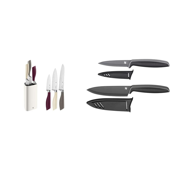 WMF ElementsJoy Messerblock mit Messerset 4-teilig & Touch Messerset 2-teilig, Küchenmesser mit Schu