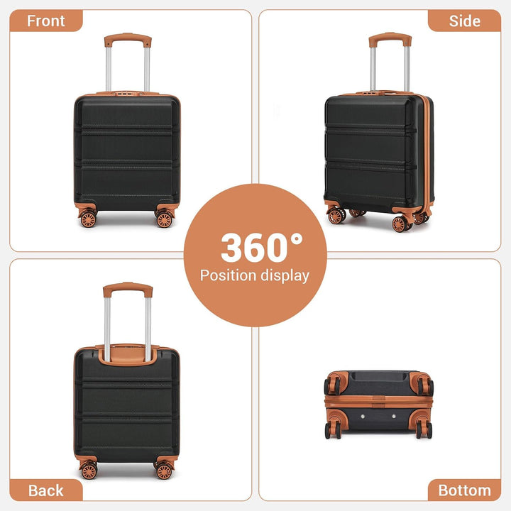 KONO Kleiner Koffer Handgepäck Hartschalenkoffer für Easyjet Handgepäck 45x36x20 cm, Leicht Reisekof