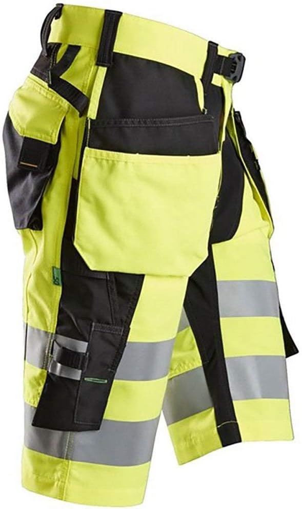 FlexiWork, High-Vis Shorts+ Holstertaschen Klasse 1 60 Grau, 60 Grau