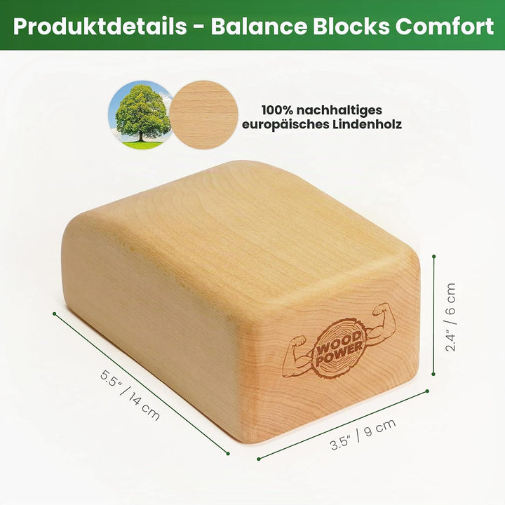 WOODPOWER BalanceBlocks - I Handstand-Klötze &amp; Yoga Block in einem - unterstütze Deine Handgelenke b