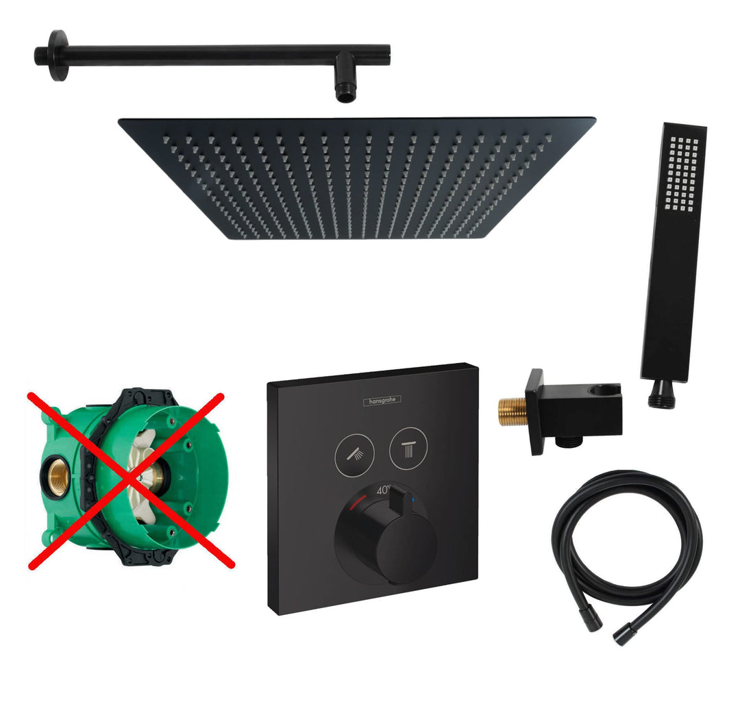 vanvilla Duschsystem mit Unterputz Thermostat Duscharmatur von Hansgrohe OHNE iBox mit vanvilla Rege