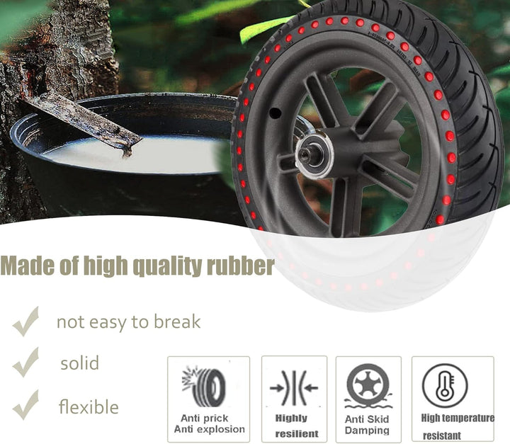 Scooter Elektroreifen Vollreifen für Xiaomi Pro/Pro 2, 8,5 Zoll Vollreifen Hinterrad, Vollrad für Xi