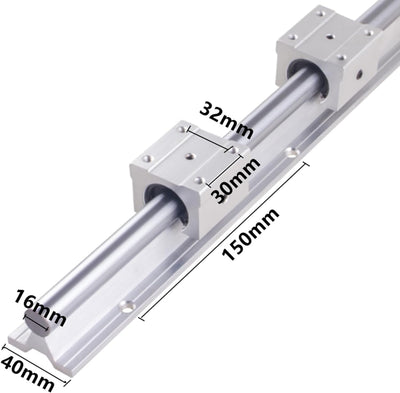 GooEquip Linearführung SBR16 1200mm 2 x Linearschienen und 4 x Lagerblöcke, Linearschienenlänge 1200