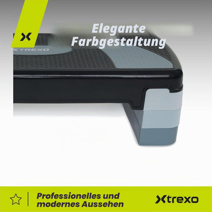 TREXO Aerobic Step 78 x 30 cm Für Cardio- und Fitnesstraining Höhenverstellbar 10-20 cm Langlebig au