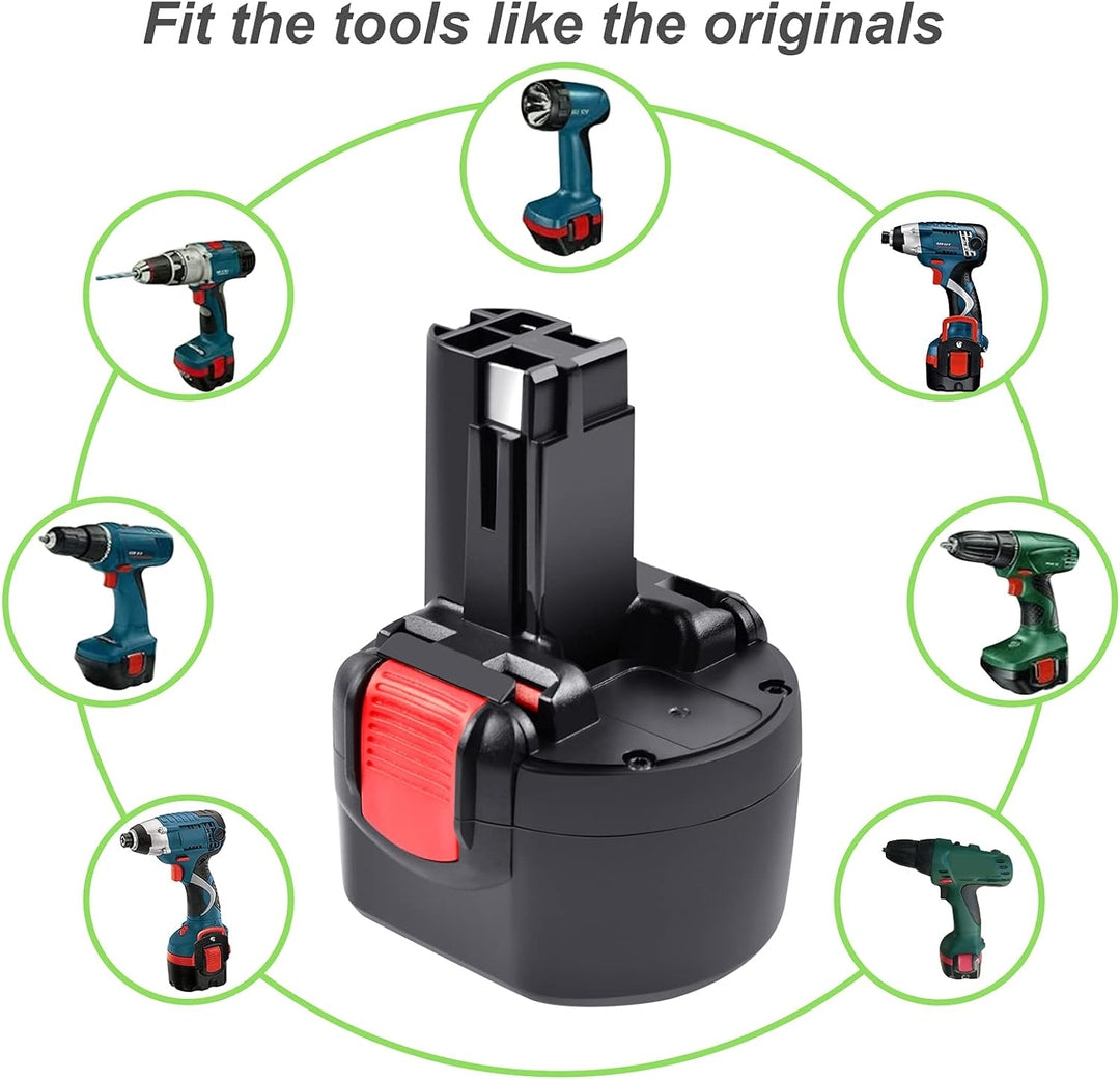 Tecmana 9.6V 3.5Ah Ersatzakku für Bosch PSR 960 BAT048 BAT100 BAT119 BH984 BPT1041 PSR960 23609 3260