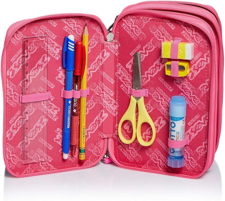 Seven Federmäppchen, Mäppchen, Mehrfarbig, Federtasche für Schreibwaren, Etui komplett mit Bleistift