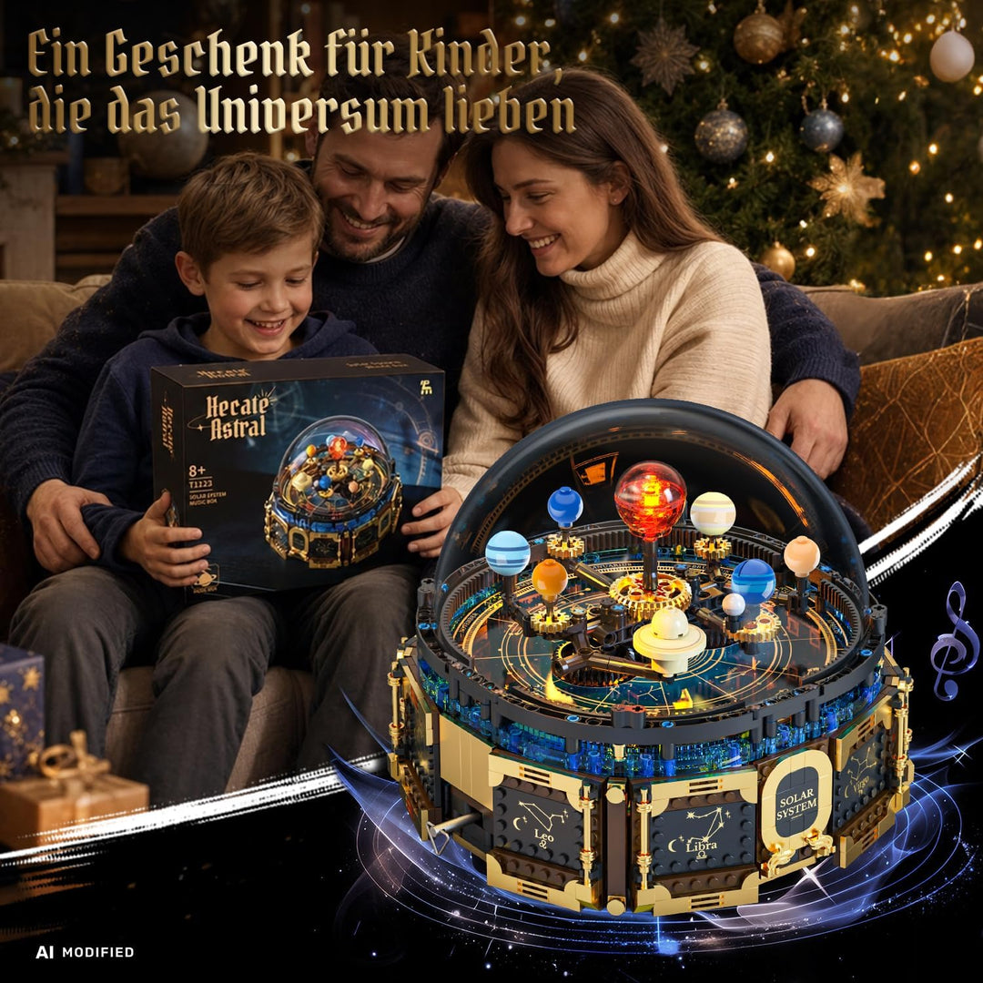 Technik Sonnensystem Modell ab 6 8 10+ Jahre Jungen Kinder, Space Musikbox | Technic Sonnensystem mi