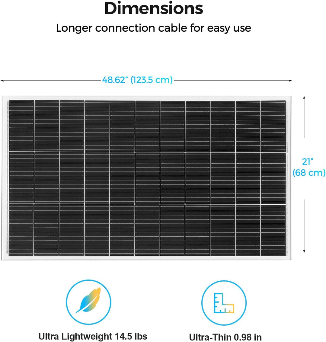 WUZECK 300W Solarpanel-Kit Set, Monokristallines 18V 2X150Watt Glas Solarmodul+20A 12V/24V Solarlade